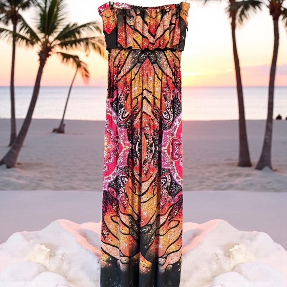 B Darlin Multicolor Maxi Dress - Picture 2 of 5